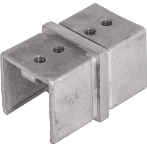 IAM DESIGN összekötő szögl. hornyolt csőhöz 40x40x15 mm csisz.nemesacél V4A