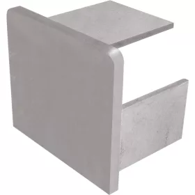   IAM DESIGN végzáró sapka élvédő profilhoz 28x25x20mm nemesacél hatású öntvény