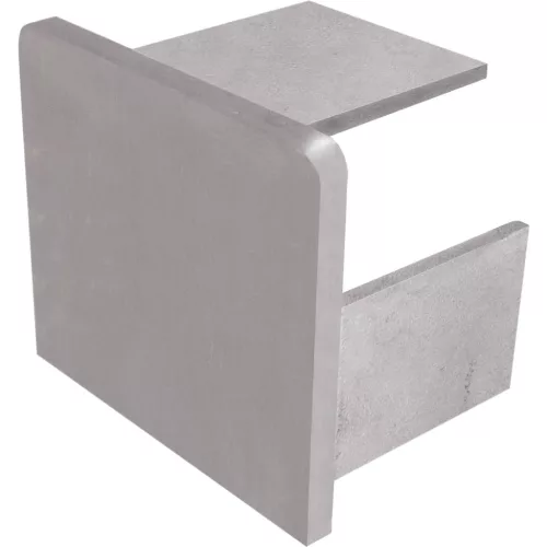 IAM DESIGN végzáró sapka élvédő profilhoz 28x25x20mm nemesacél hatású öntvény