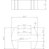 IAM DESIGN távtartó üvegszereléshez üvegvastagság 1676mm műanyag