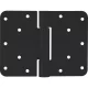 Felcsavarozható pánt B 3027 rögzített csappal 120 x 160 mm fekete RAL 9005