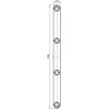SIMONS mágneslemez Keep Close KCM 50/H fához 195 x 13 mm fekete matt RAL 9005