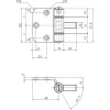 Acéltok Pánt 3-részes Pánt 18 X 62 mm Acél Nikkelezett