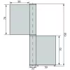 Szerkezeti pánt 2-részes 150 x 50 x 4 mm acél fényes