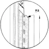 Belső ajtótolózár 255 mm 8-as sugár ezüstszínű acél (57915)