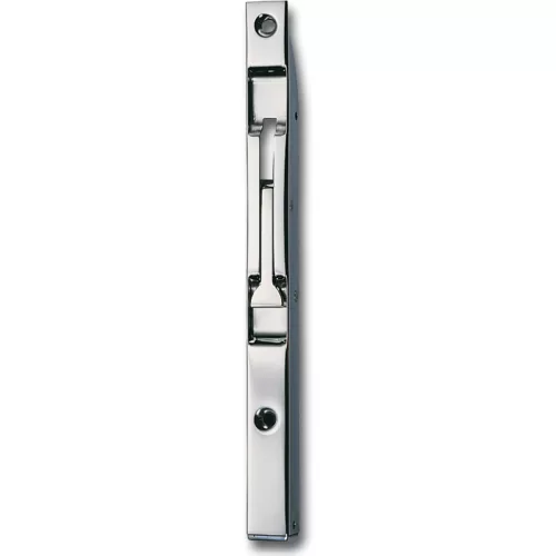 Ajtóélretesz U-ház áthajtókarral 400 x 18 x 17 mm löket 15 nikkelezett acél