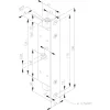 Beépítő retesz előlappal 196 x 24 x 3 mm belső menet M 10 DM 18 horg.acél