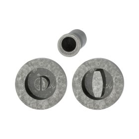   HOPPE tolóajtófogantyú-szett M471, kerek rozettaWC, ezüst antik réz