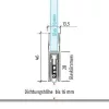 PLANET ajtótömítő KG-F10 keskeny RD 1084x135x46mm egyoldalas alu