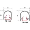 ujjvédő/takaró profil FSA 8100 1755 x 18 x 19 mm alumínium ezüst eloxált