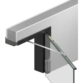  ATHMER Porti nyitáshatároló üvegajtókhoz 709-959 mm 50 kg ezüst fém tok
