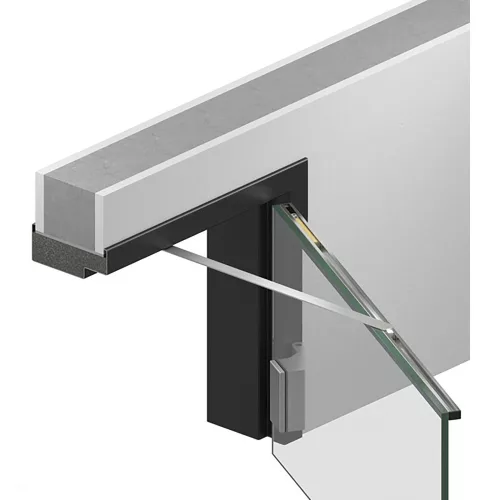 ATHMER Porti nyitáshatároló üvegajtókhoz 709-959 mm 50 kg ezüst fém tok