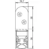 Ajtótömítő Schall-Ex Ultra N 1122 x 197 x 30 mm kétoldalas ezüst eloxált