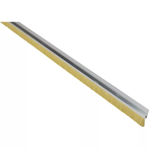 Ajtótömítő kefe egyenes léccel 2000 mm natúr sörte natúr alu