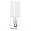Ajtótömítő Planet MF FH+RD 460mm(51046) egyoldalas natúr alumínium