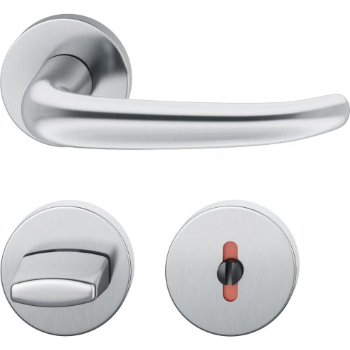 FSB kilincsgarnitúra 12 1023 ASL DIN WC rozettával rozsdamentes acél matt