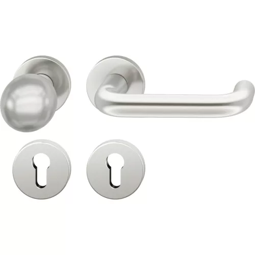 FSB váltógarnitúra 12 1070 ASL PZ rozettás forgatható gomb ezüst eloxált