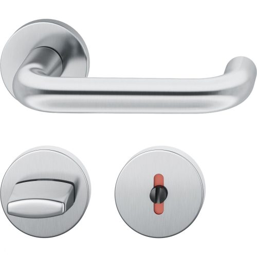 FSB kilincsgarnitúra 12 1070 ASL DIN WC rozettával rozsdamentes acél matt