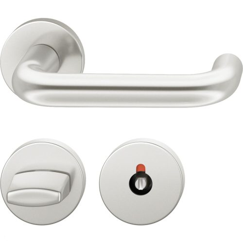 FSB kilincsgarnitúra 72 1070 AGL DIN WC rozettával ezüst eloxált