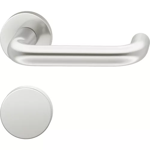 FSB tűzgátló állószárny kilincsgarnitúra 79 1070 AGL DIN vak rozettával ezüst elox