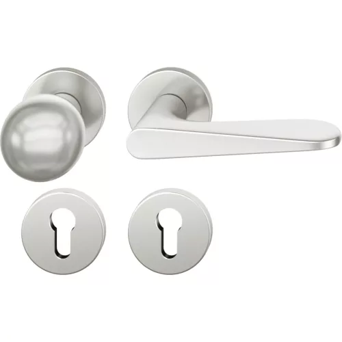 FSB váltógarnitúra 12 1144 ASL PZ rozettás forgatható gomb ezüst eloxált