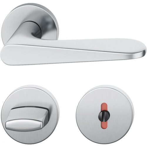 FSB kilincsgarnitúra 12 1144 ASL DIN WC rozettával rozsdamentes acél matt