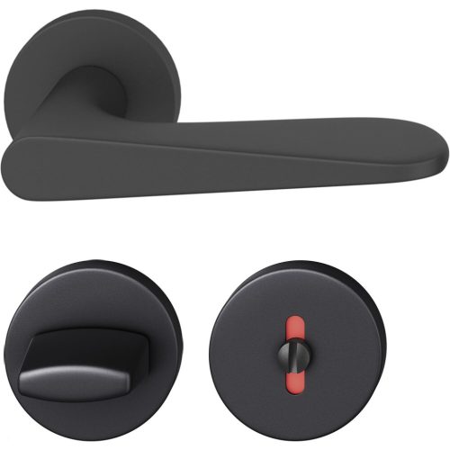 FSB kilincsgarnitúra 12 1144 ASL WC rozettával fekete matt