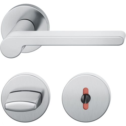 FSB kilincsgarnitúra 12 1021 ASL DIN WC rozettával rozsdamentes acél matt