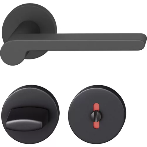 FSB kilincsgarnitúra 12 1021 ASL WC rozettával fekete matt