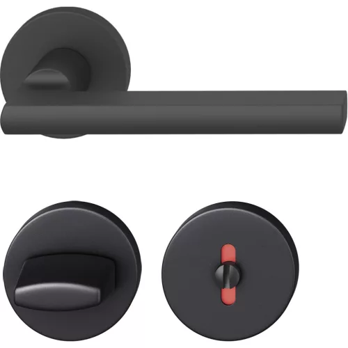 FSB tűzgátló kilincsgarnitúra 12 1035 ASL rozetta WC DIN fekete matt