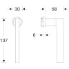 Tűzgátló ablakkilincs 34 1035 minimalista alumínium eloxált ezüst