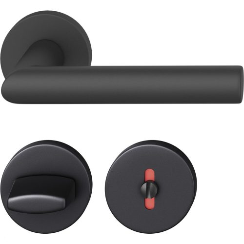 FSB kilincsgarnitúra 12 1076 ASL WC rozettával fekete matt