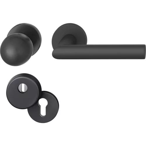 FSB bejárati ajtó váltógarnitúra 12 1076 magvédett alumínium fekete matt