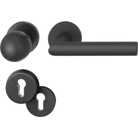   FSB bejárati ajtó kilincsgarnitúra 12 1076 alumínium fekete matt