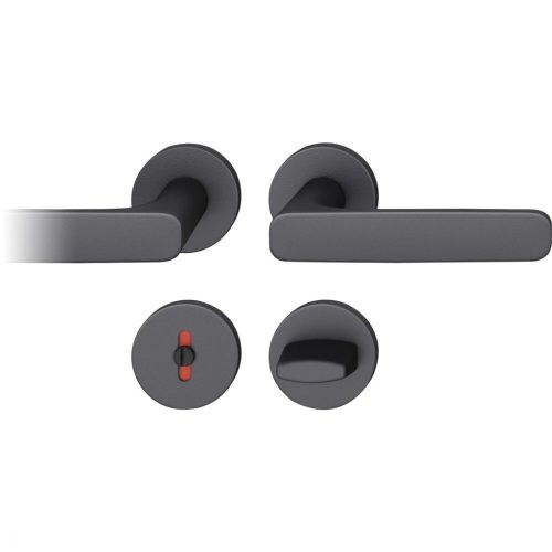 FSB kilincsgarnitúra 12 1289 ASL DIN WC rozettán fekete matt