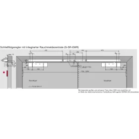   Ajtócsukó TS 93B GSR-EMR1-V EN 2-5 2-szárnyú csúszósínnel ezüst