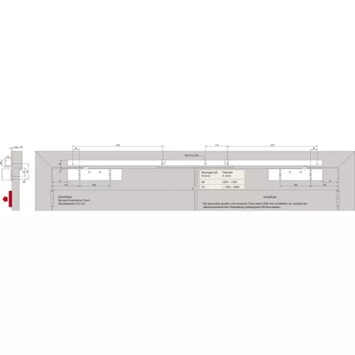 DORMAKABA ajtócsukó TS 98 XEA GSR-EMF1-G V EN 1-6 csúszósín ezüst