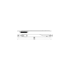   IMH-ABS vezető kampó GF UNI 24 V Gr.2 315 x 24 mm fekete horganyzott DIN bal