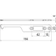 ?IMH-ABS vezető kampó SF164 x 23 x 4 mmuniverzálisDIN fekete horganyzott