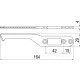 ?IMH-ABS vezető kampó SF164 x 29 x 4 mmuniverzálisDIN fekete horganyzott