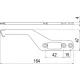 ?IMH-ABS vezető kampó SF164 x 47 x 4 mmuniverzálisDIN fekete horganyzott