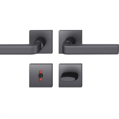 FSB kilincsgarnitúra 12 1004 ASL WC rozettán alumínium fekete matt