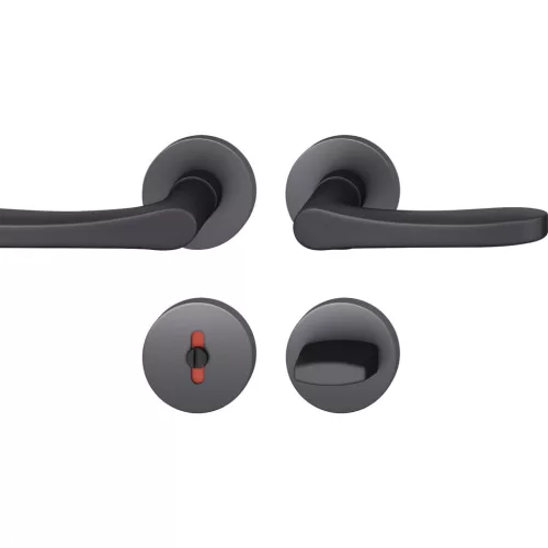 FSB kilincsgarnitúra 12 1106 ASL WC rozettán alumínium fekete matt