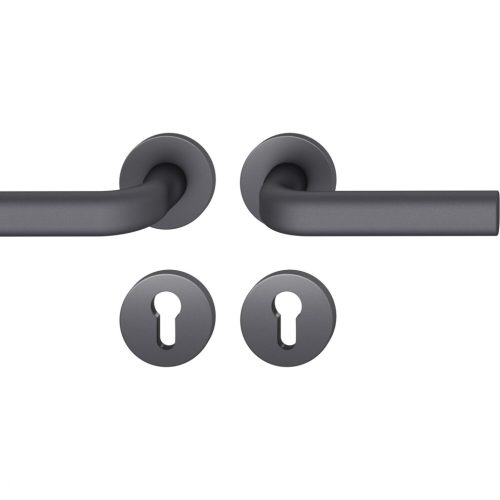 FSB kilincsgarnitúra 12 1242 ASL PZ rozettán aluminum fekete matt