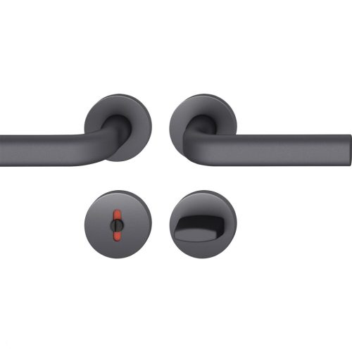 FSB kilincsgarnitúra 12 1242 ASL WC rozettán alumínium fekete matt