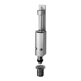   Ajtókitámasztó 1245 Padlópersely Rúdkinyomás 90 mm Alu Ezüst Lakk./nemesacél