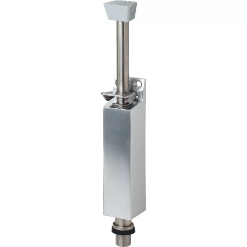 ajtórögzítő 1042 padlópersellyel löket 120 mm lakkozott ezüst alu/nemesacél