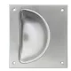 KWS tolóajtó kagylófogantyú 5205 szögletes 120 x 130 mm nemesacél matt