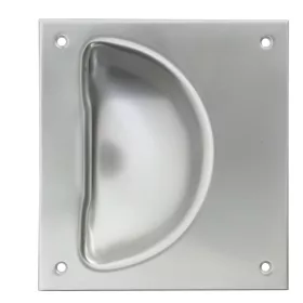   KWS tolóajtó kagylófogantyú 5205 szögletes 120 x 130 mm nemesacél fényes