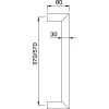 KWS ajtófogantyú 8171 - L 600 mm lyuktáv. 570 mm ? 30 mm nemesacél matt